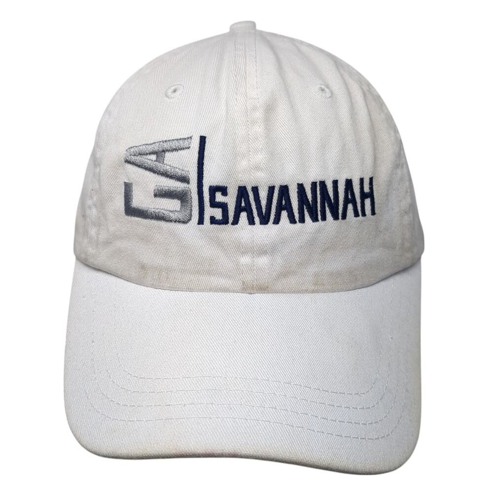 GA Savannah Slideback Baseball Cap White One Size Adjustable Paramount Apparel